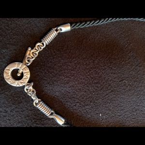 Sterling and Satin Rope Necklace
